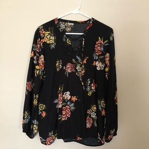 Old Navy Floral Peasant Blouse